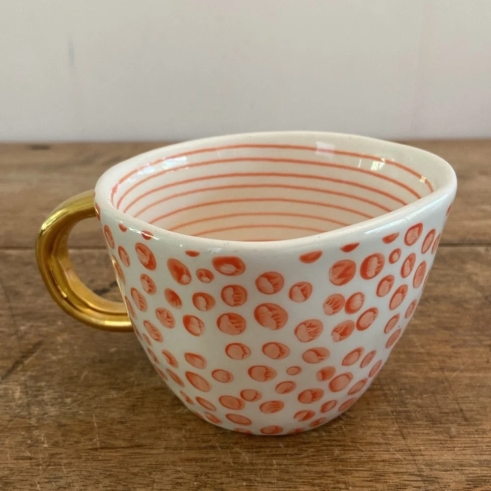 Paper Source Ceramic Polka Dot Mug